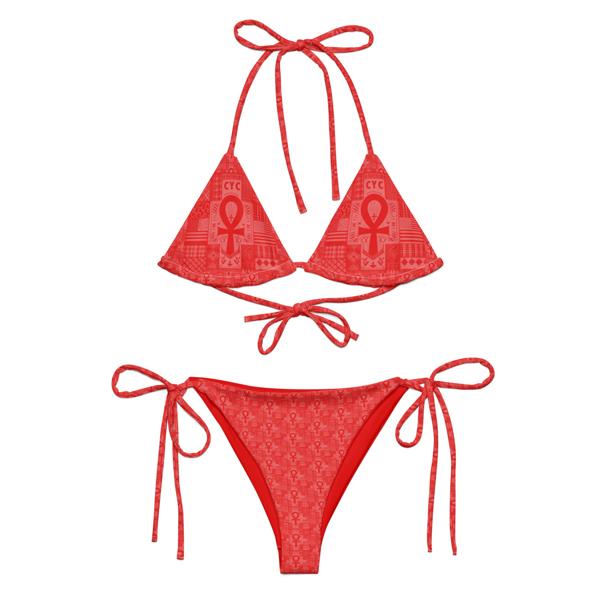 CYC Red Ankh patchwork string bikini – Dope Tagz