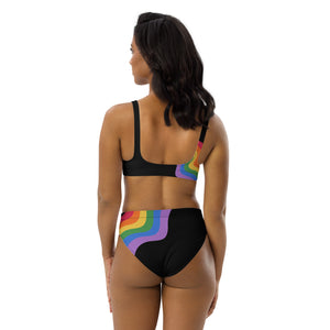 CYC Pride Logo Black high-waisted bikini