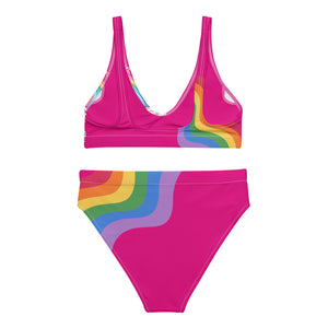 CYC Pink Pride Logo high-waisted bikini