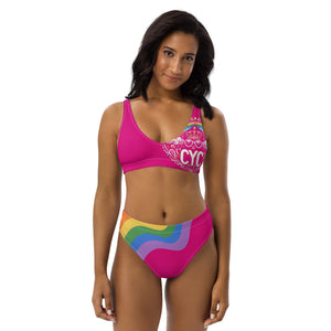 CYC Pink Pride Logo high-waisted bikini