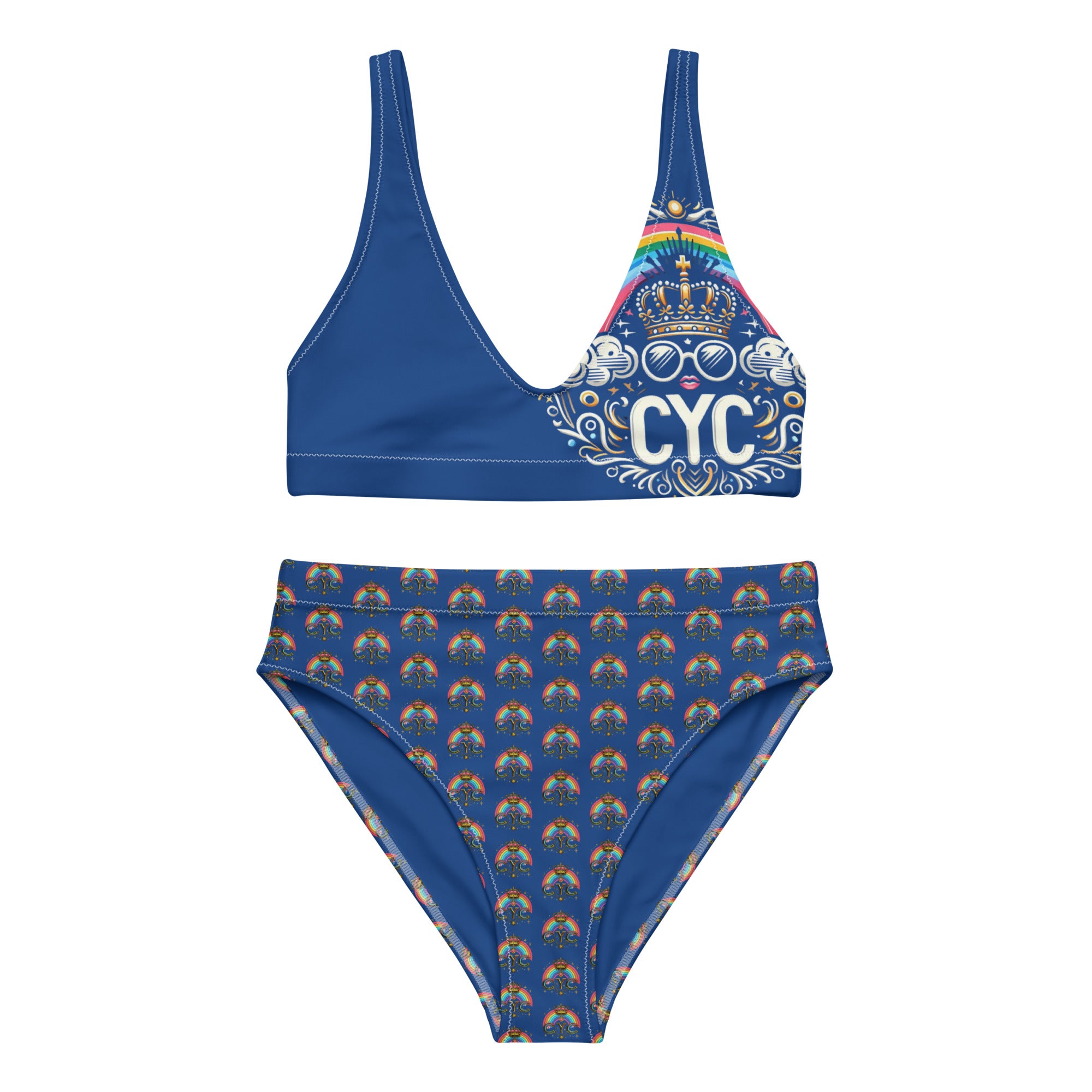 CYC Blue Pride high-waisted bikini