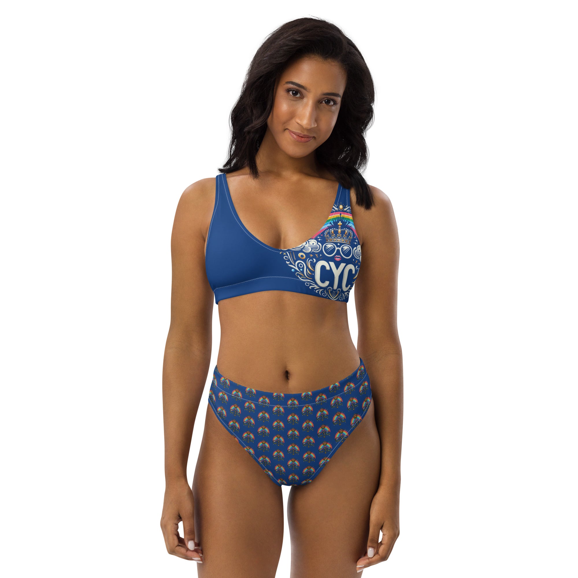 CYC Blue Pride high-waisted bikini