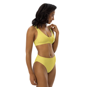 CYC Yellow patchwork  high-waisted bikini