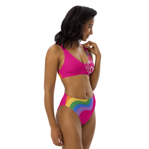 CYC Pink Pride Logo high-waisted bikini