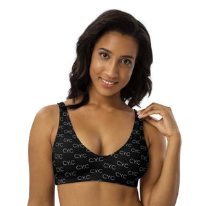 Black CYC Recycled padded bikini top