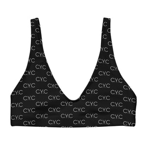 Black CYC Recycled padded bikini top