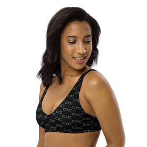 Black CYC Recycled padded bikini top