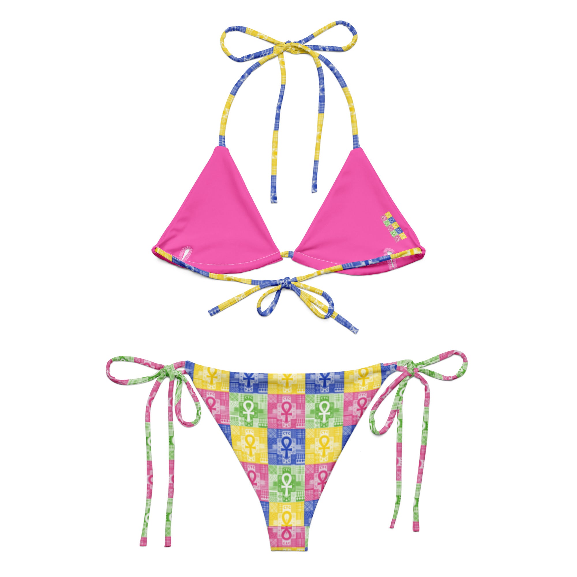 CYC Ankh Color Block string bikini