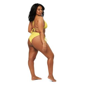 CYC Yellow Ankh patchworkstring bikini