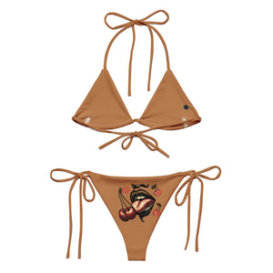 CYC Nude Cherry Tongue recycled string bikini