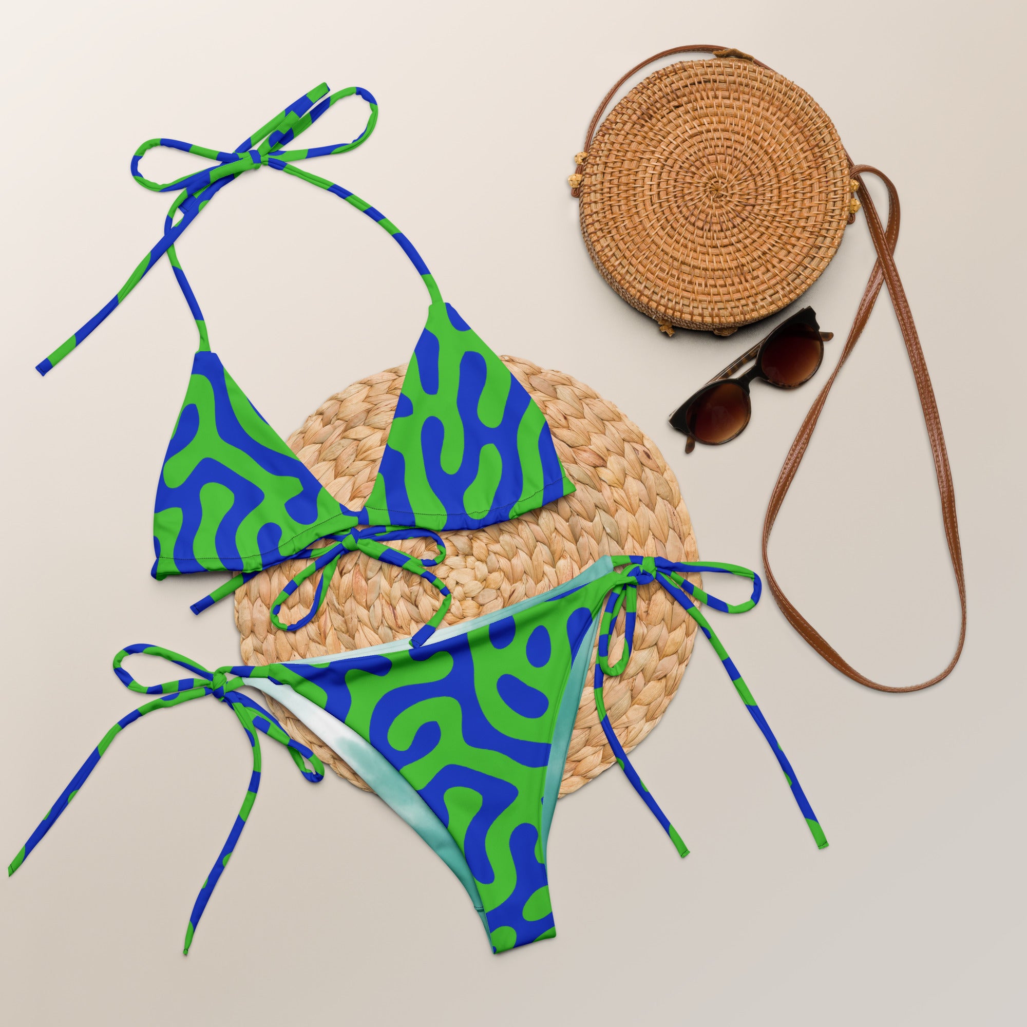 CYC All-over print recycled string bikini