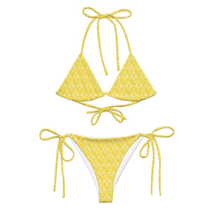 CYC Yellow Ankh patchworkstring bikini