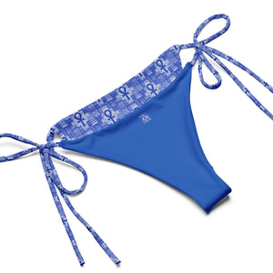 CYC Blue Ankh  recycled string bikini