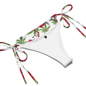 CYC White Mary Jane Flowers string bikini