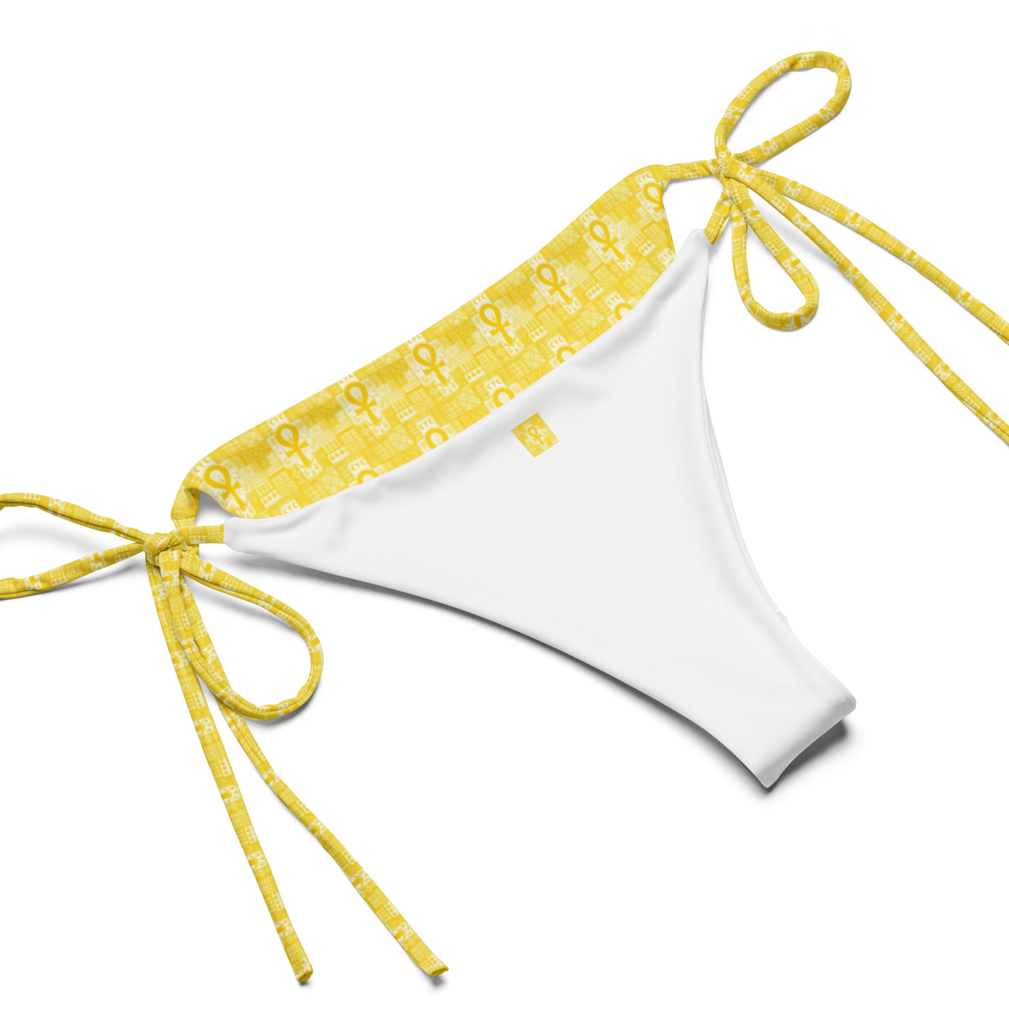 CYC Yellow Ankh patchworkstring bikini