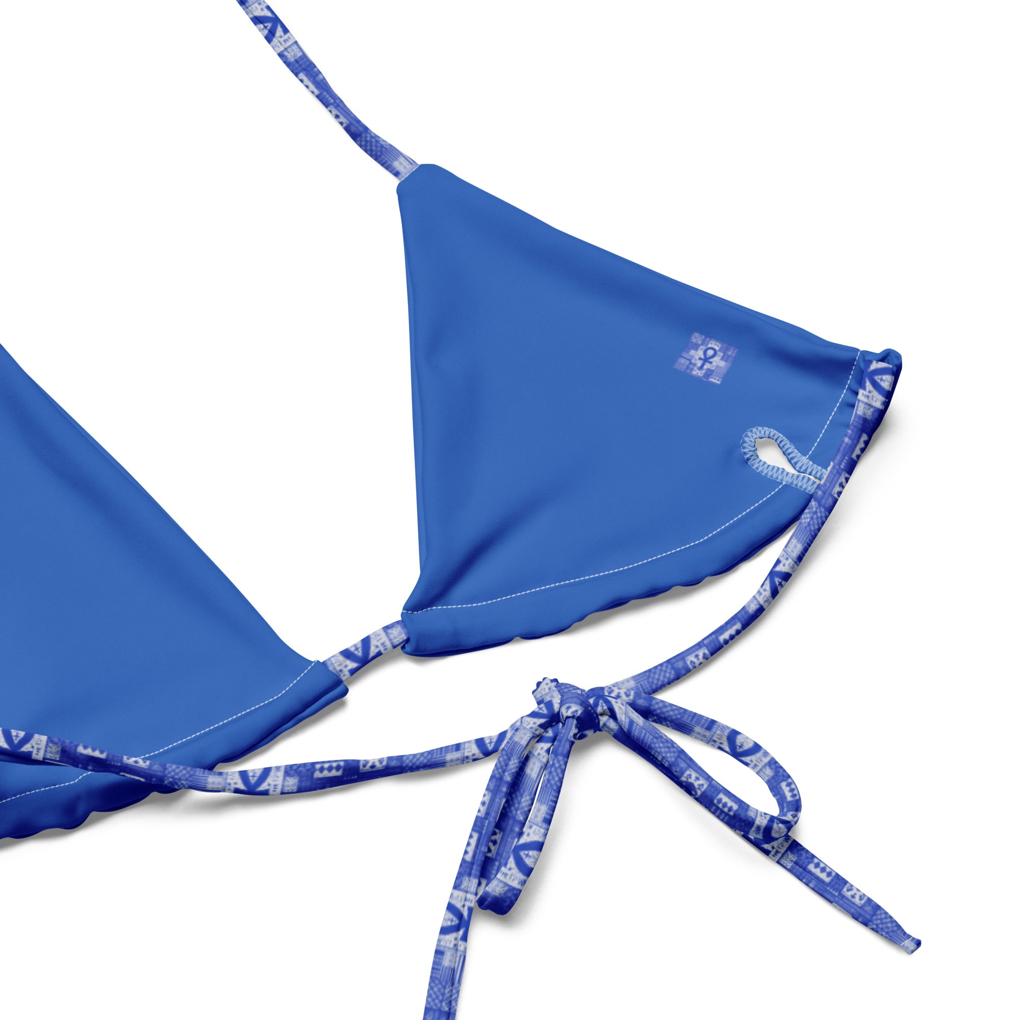 CYC Blue Ankh  recycled string bikini