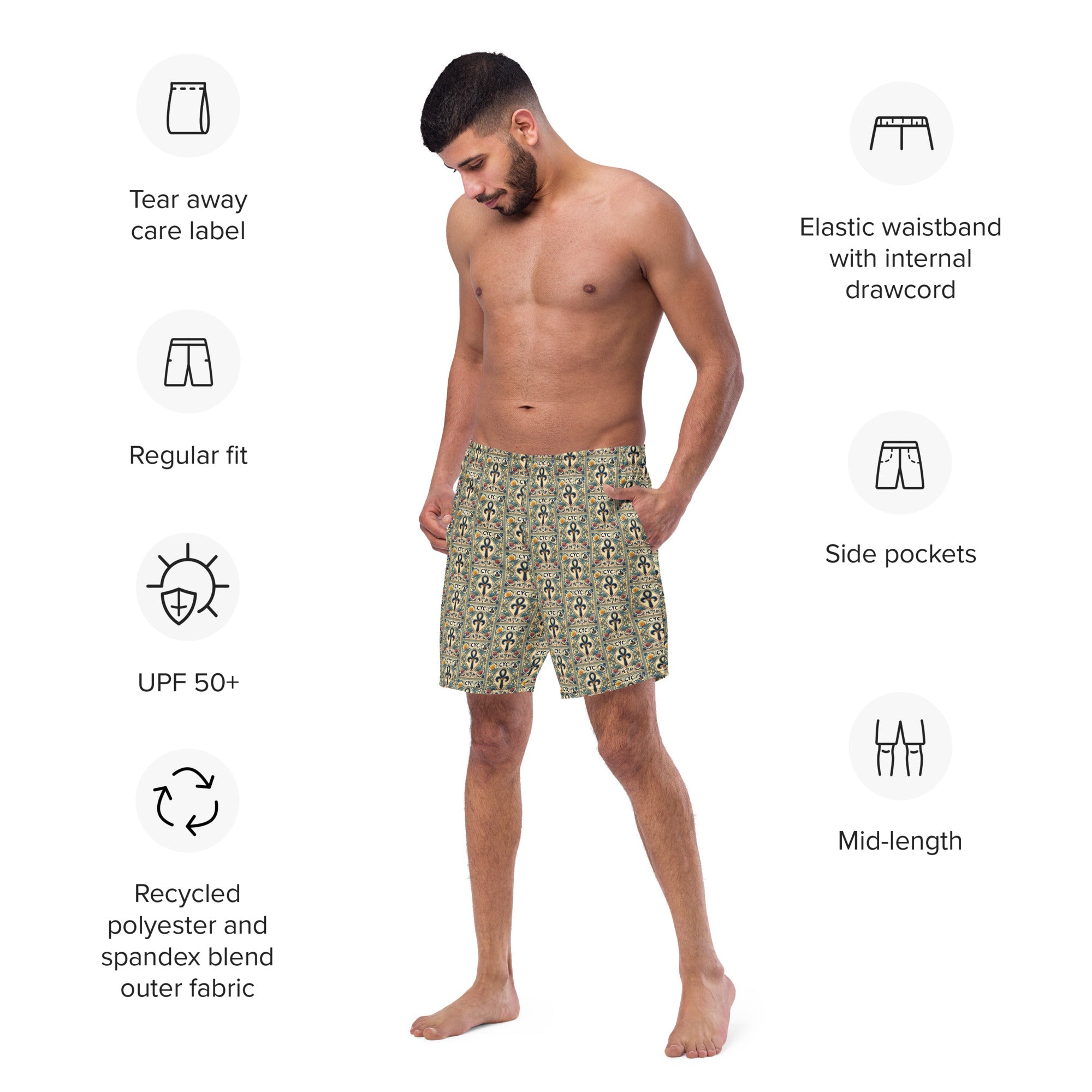 CYC Fluer de lis designer Men's swim trunks