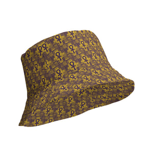 Black and Yellow Reversible bucket hat