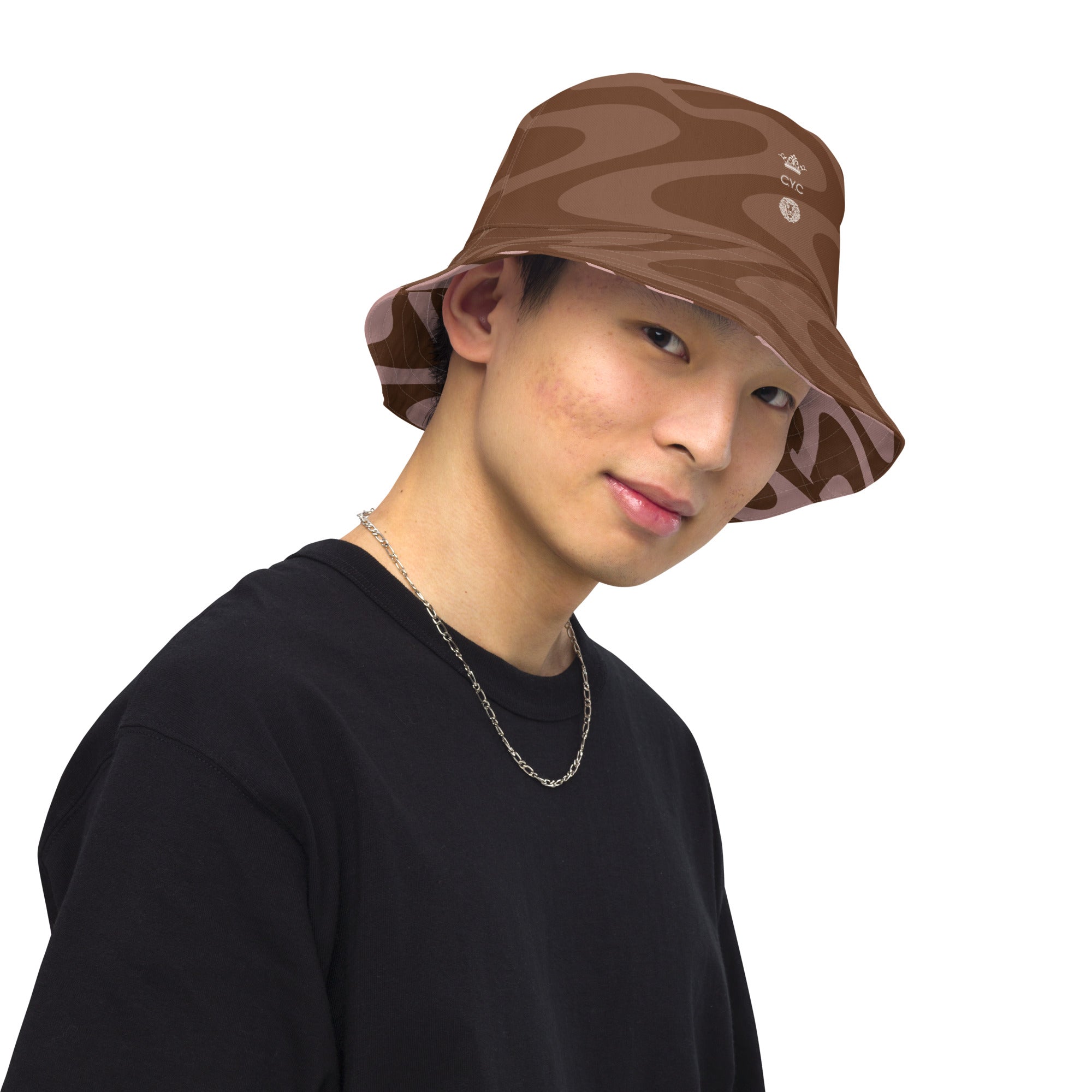 Pink / Brown CYCReversible bucket hat