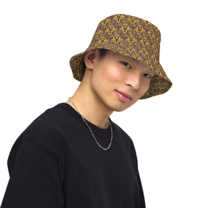 Black and Yellow Reversible bucket hat