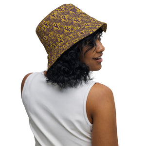 Black and Yellow Reversible bucket hat