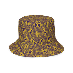 Black and Yellow Reversible bucket hat