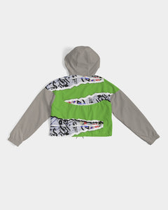 CROWN YOUR CULTURE Women's Cropped Windbreaker