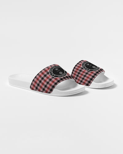 Pink and Red Houndstooth C.Y.C Women's Slide Sandal