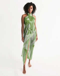 Wavy Green CYC All-Over Print Swim Cover Up