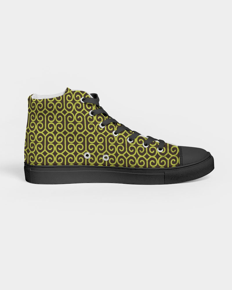 Green Designer CYC Women's Hightop Canvas Shoe - Black