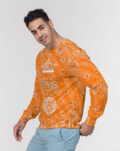 Load image into Gallery viewer, Orange  Men&#39;s Classic French Terry Crewneck Pullover