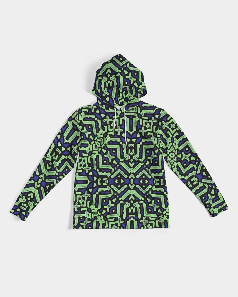 Blue And Green Men's All-Over Print Hoodie