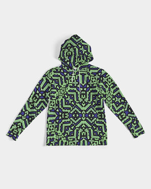 Blue And Green Men's All-Over Print Hoodie