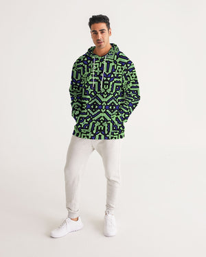 Blue And Green Men's All-Over Print Hoodie