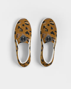 Brown cheetah Women's Slip-On Canvas Shoe