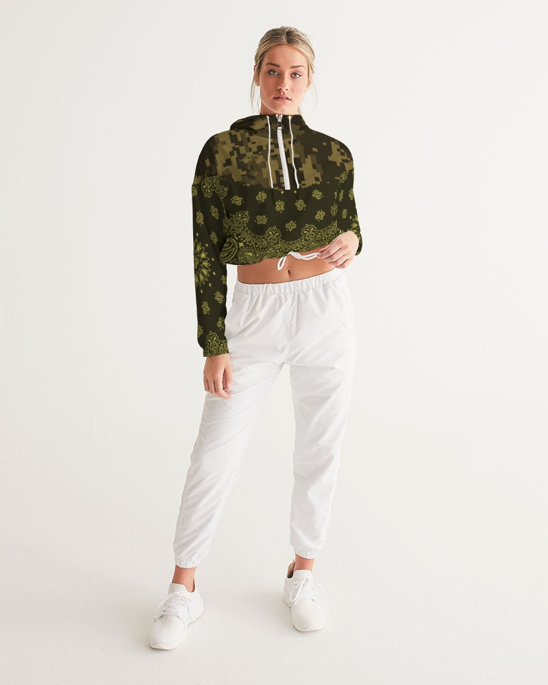 CROWN YOUR CULTURE Women's Cropped Windbreaker
