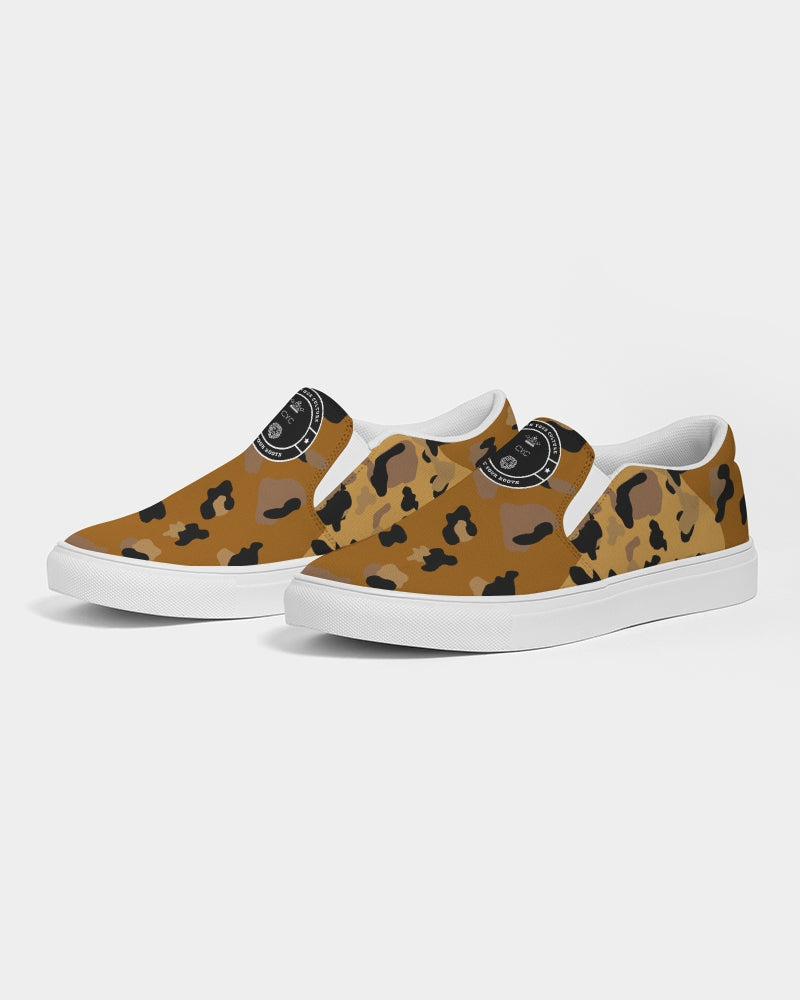 Brown cheetah Women's Slip-On Canvas Shoe