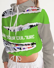 Load image into Gallery viewer, CROWN YOUR CULTURE Women&#39;s Cropped Windbreaker