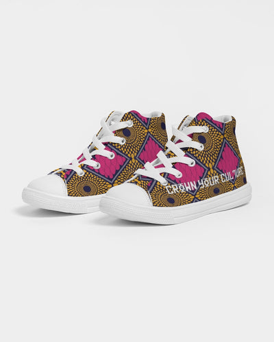 CROWN YOUR CULTURE Kids Hightop Canvas Shoe