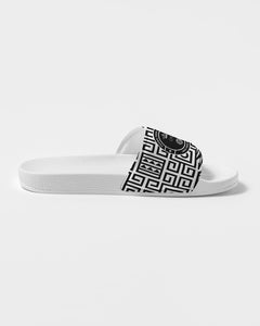 black and white C.Y.C Men's Slide Sandal