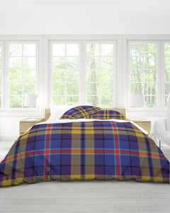 Blue Plaid  Queen Duvet Cover Set