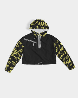 CROWN YOUR CULTURE Women's Cropped Windbreaker