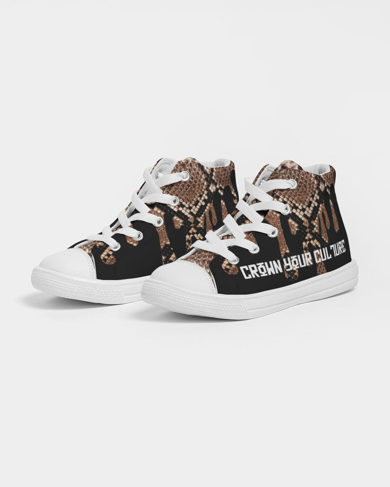 CROWN YOUR CULTURE Kids Hightop Canvas Shoe