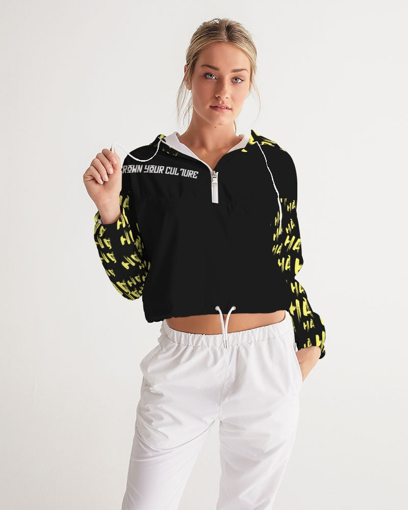 CROWN YOUR CULTURE Women's Cropped Windbreaker