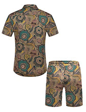 Load image into Gallery viewer, COOFANDY Men&#39;s Flower Shirt Hawaiian Sets Casual Button Down Short Sleeve Shirt