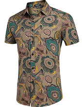 Load image into Gallery viewer, COOFANDY Men&#39;s Flower Shirt Hawaiian Sets Casual Button Down Short Sleeve Shirt