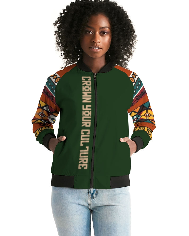 CROWN YOUR CULTURE Women's Bomber Jacket