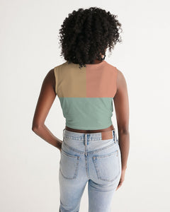 pastel salmon/tan CYC Women's Twist-Front Tank