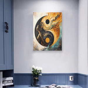 Goddess Yin and Yang Frame Canvas Print 24"x32"(Made in Queen)