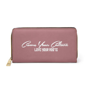 Salmon pink C.Y.C Signature Zipper Wallet